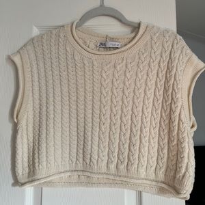 Zara cropped sweater vest